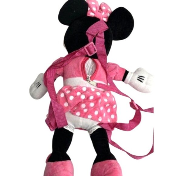 Disney Minnie Mouse Kids Plush Backpack Coin Purse - Picture 3 of 3
